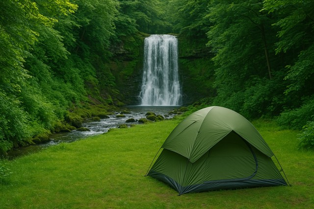 waterfall-valley-camp